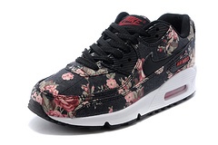 Nike Air Max 90 Womenss Shoes Black Flower Speclai White On Sale